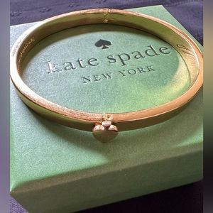 ♠️Kate Spade Everyday Thin Metal Gold Tone Bangle With Kate Spade Logo